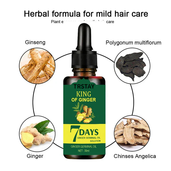 7 Day Ginger Germinal Oil Hair Nutrient Solution Hair Growth Essence